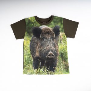 Koszulka z dzikiem dla dziecka. Bawełniany t-shirt z dzikiem dziecięcy. T shirt dla dziecka z dzikiem